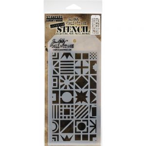 Стенсил "Patchwork Cube", Tim Holtz