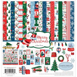 Дизайнерски хартии "Merry Christmas", 30см, Carta Bella