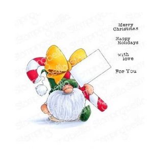 Гумени печати "Gnome with a Candy Cane", Stamping Bella