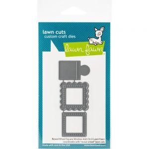 Комплект щанци за изрязване "Reveal Wheel Square Window Add-On", Lawn Fawn
