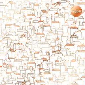 Дизайнерски ацетатен лист "Houses-Copper", Kora Projects