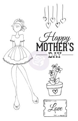 Комплект гумени печати "Happy Mother's Day", Prima Marketing
