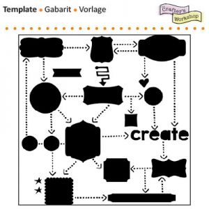 Стенсил "Flow Chart", The Crafters Workshop