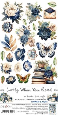 Дизайнерски елементи за изрязване "Lovely When You Read-Flowers and More", Craft o'Clock
