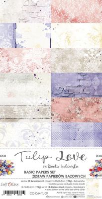 Дизайнерски фонови хартии "Tulip Love", 15.75х30.5см, Craft o'Clock