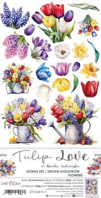 Дизайнерски елементи за изрязване "Tulip Love-Flowers", Craft o'Clock