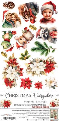 Дизайнерски елементи за изрязване "Christmas Everywhere-Flowers and more", Craft o'Clock