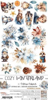 Дизайнерски елементи за изрязване "Cozy Winterland-Flowers and more", Craft o'Clock