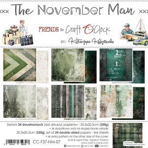 Дизайнерски хартии "The November Man", 20см, Craft o'Clock