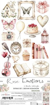 Дизайнерски елементи за изрязване "Rose Emotions-Emotions", Craft o'Clock