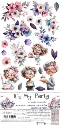 Дизайнерски елементи за изрязване "It's My Party-Flowers and more", Craft o'Clock