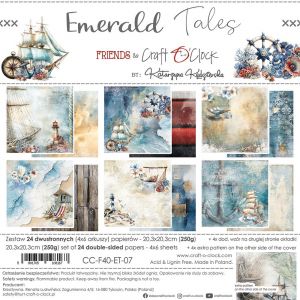 Дизайнерски хартии "Emerald Tales", 20см, Craft o'Clock