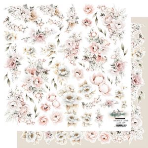 Дизайнерски лист с елементи за изрязване "Heartbeat – Flowers", Alchemy of Art