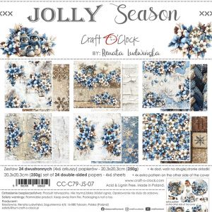 Дизайнерски хартии "Jolly Season", 20см, Craft o'Clock