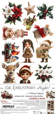Дизайнерски елементи за изрязване "Oh, Christmas Night!-Flowers and more", Craft o'Clock