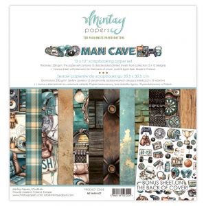 Дизайнерски хартии "Man Cave", 30см, Mintay Papers