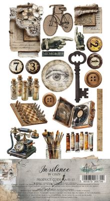 Дизайнерски елементи за изрязване "Junk Journal In Silence", 12л., Alchemy of Art