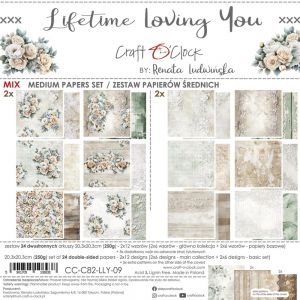 Дизайнерски и фонови хартии "Lifetime Loving You Mix", 20см, Craft o'Clock