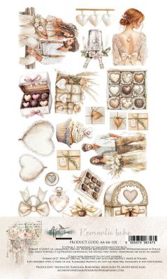 Дизайнерски елементи за изрязване "Romantic Boho", 12л., Alchemy of Art