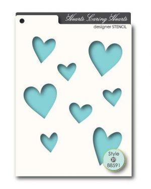 Стенсил "Caring Hearts", Memory Box