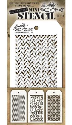 Мини-стенсили комплект 13, Tim Holtz