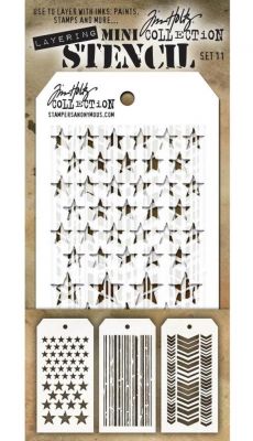 Mини-стенсили комплект 11, Tim Holtz