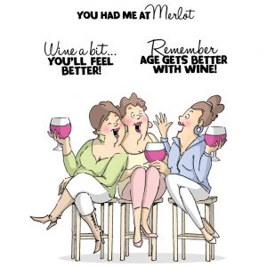 Комплект гумени печати "Wine Tasters", Art Impressions