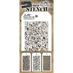 Мини-стенсили комплект 24, Tim Holtz