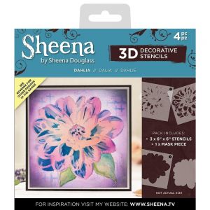 Комплект 3D стенсили и маска "Dahlia", Crafter's Companion