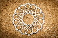 Елементи от бирен картон "Round lace frame", Laserowe Love