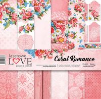 Дизайнерски хартии "Coral Romance", 30см, Laserowe Love