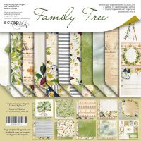 Дизайнерски хартии "Family Tree", 30см, Scrapmir