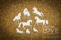 Елементи от бирен картон "Unicorns", Laserowe Love
