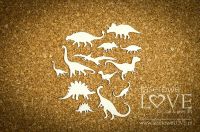 Елементи от бирен картон "Dinosaurs", Laserowe Love