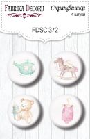 Скрапбукинг копчета "Dreamy baby girl 1 #372", 4бр., Fabrika Decoru