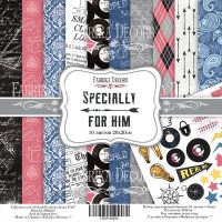 Дизайнерски хартии "Specially for him", 20см, Fabrika Decoru