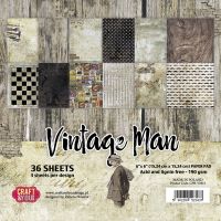 Дизайнерско блокче "Vintage Man", 15см, Craft&You Design