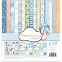 Дизайнерски хартии "From the sky - Baby boy", 30см, Kora Projects