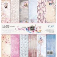 Дизайнерски хартии "Hello Spring", 30см, Kora Projects
