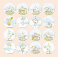 Дизайнерски лист с елементи за изрязване "Hopping Bunnies"-8, 30см, Craft&You Design
