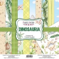 Дизайнерски хартии "Dinosauria", 20см, Fabrika Decoru