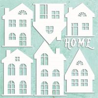 Елементи от бирен картон "Houses", Mintay Papers