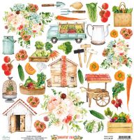 Дизайнерски лист с елементи за изрязване "Country Fair", 30см, Mintay Papers