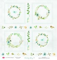 Дизайнерски лист "Morning Mist"-8, 30см, Craft&You Design