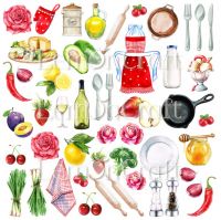 Дизайнерски лист с елементи за изрязване "Delicious" -2 - 30.5см, Lemoncraft