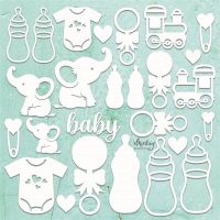 Елементи от бирен картон "Baby set", Mintay Papers