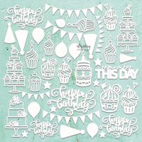 Елементи от бирен картон "Birthday Set", Mintay Papers