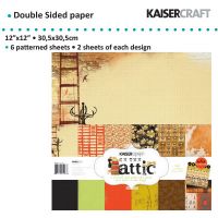 Дизайнерски хартии "In The Attic", 30см, Kaisercraft
