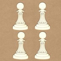 Елементи от бирен картон "Chess Pawns", Kora Projects