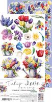 Дизайнерски елементи за изрязване "Tulip Love-Flowers", Craft o'Clock